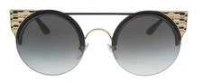 Bulgari BV6088 20188G Black Gold Cat Eye Sunglasses