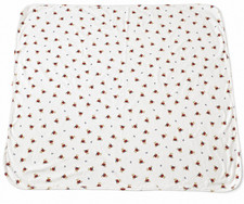 Ralph Lauren Polo Bear Baby Receiving Blanket White Teddy Bear RL Print 30"