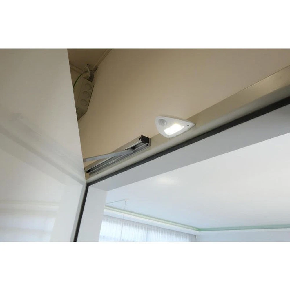 4x Luz Müller LED Luz Exterior Sensor Navalux 0.6W IP54 4000K 3x Batería AA