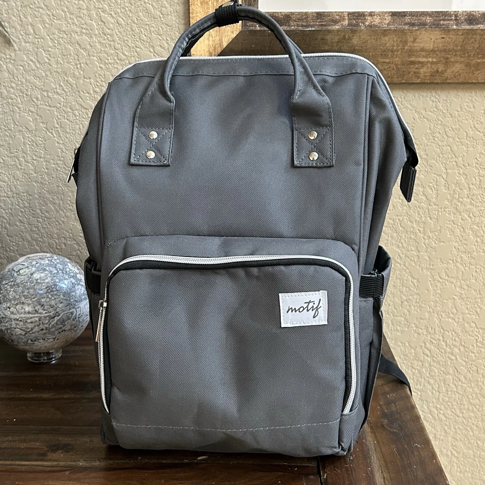 Motif Breast Pump Backpack – Cooler Pockets, Diaper Bag – 15"x12"x8.5"