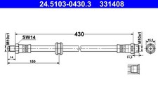 ATE 2x Bremsschlauch 24.5103-0430.3/2x für BMW 3er E36 Z3 Roadster Compact 316