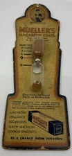 Vintage Mueller’s Macaroni Sand Hourglass Shape Cooking Timer 12 Min 3.75”x11.5”