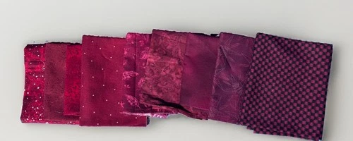 Red Burgundy Quilting Fabric Lot Debbie Mumm Maywood Henry Glass 9 Pieces - product listing photo