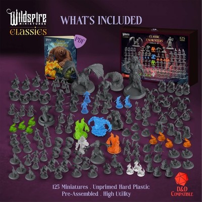 Classic Encounters - 125 Iconic DND Miniatures Bulk Monsters, Unpainted  28mm ... | eBay