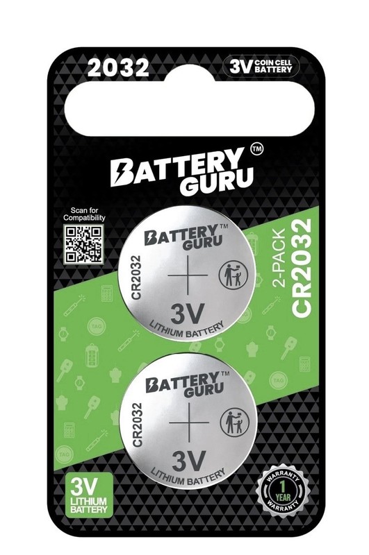 CR2032 3V Car Key Battery (Pack of 2)
