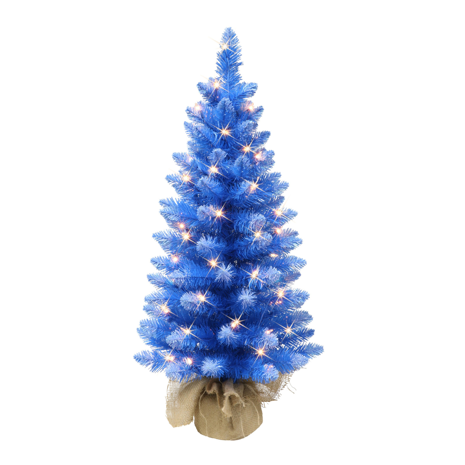 Puleo 3ft Pre-Lit Blue Artificial Christmas Tree with Lights