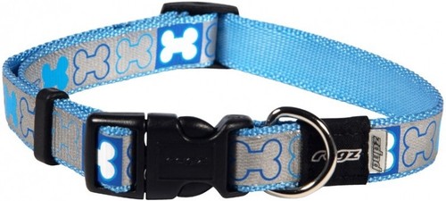 Rogz Pupz Reflecto Collar Blue Bone MED - Picture 1 of 1