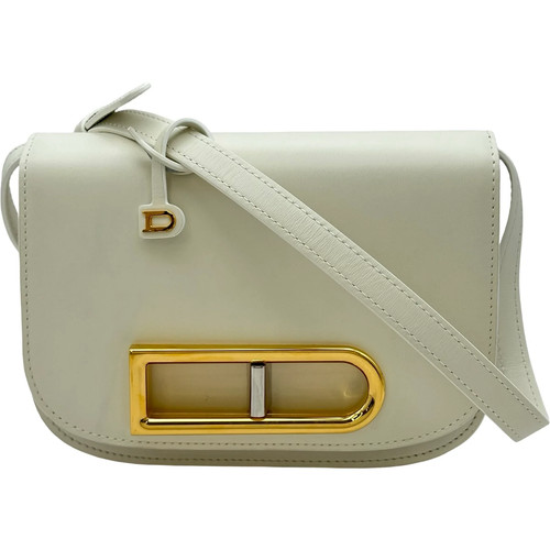 DELVAUX Lingot Small Leather Off-White Shoulder Bag