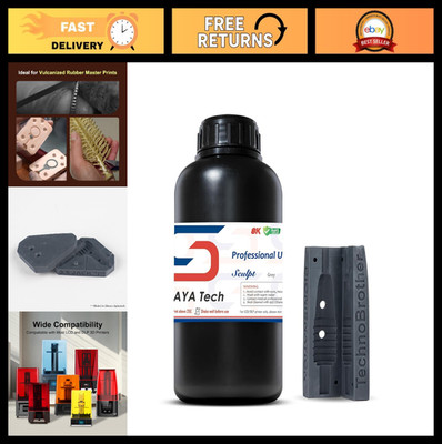 High-Temp Resistant 3D Printer Resin, Dark Grey, 1kg - Ideal for Precision Print