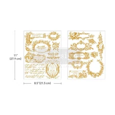 Re-Design with Prima, Middy Foil Transfers, Kacha, Label De Luxe, Gold Metallic