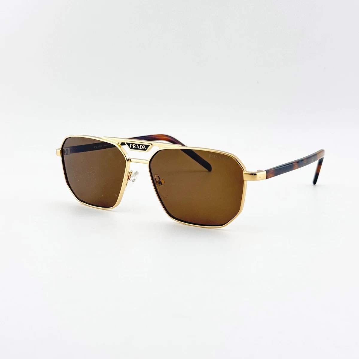 PRADA Gold Brown Sunglasses for Women for sale | eBay