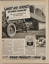 1944 Texaco Products for the Farm Vintage Ad Meet Mr Forbes of North Carolina