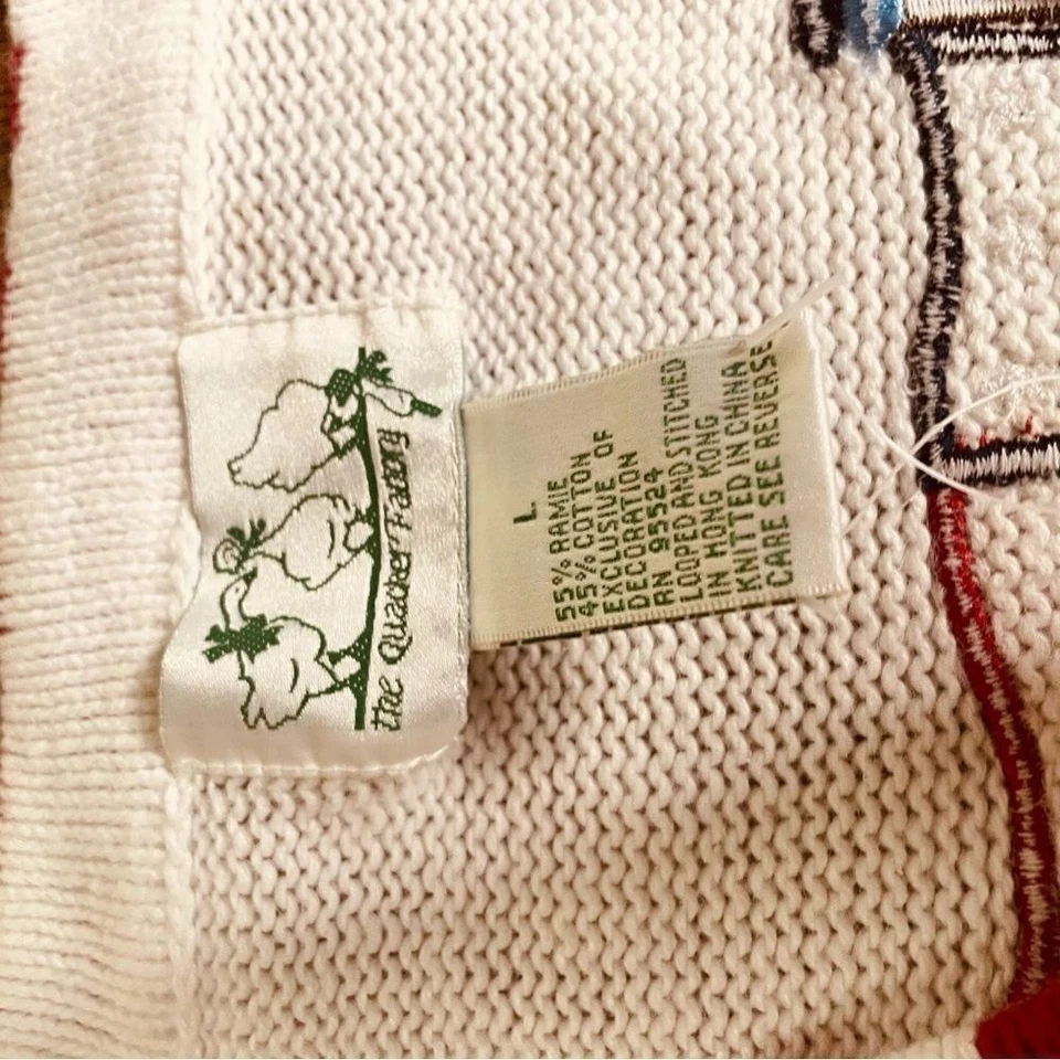 Quacker Factory Fourth July Independence Day Patriotic American Flag Cardigan L - Image 4 of 4