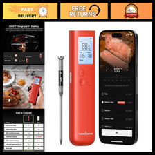 Smart Bluetooth Wireless Meat Thermometer - 10X Signal Stability, Accurate 0.5