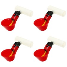 4 Pcs Poultry Water Drinking Cups Automatic Chicken Hen Drinker Plastic Fittings