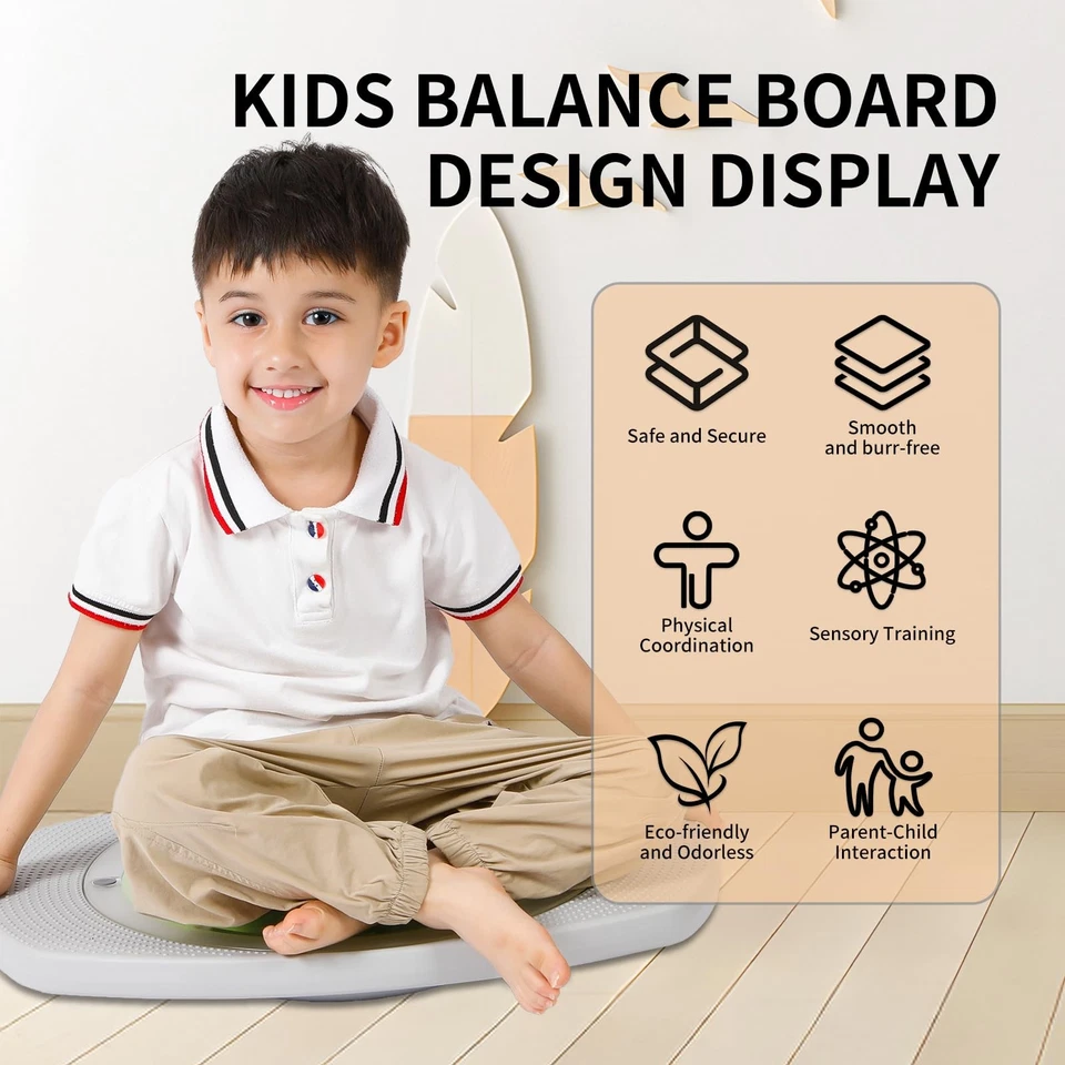 Tabla de equilibrio para niños, laberinto de tabla de equilibrio para niños pequeños, tabla de oscilación con 6 colores... Foto 3 de 4