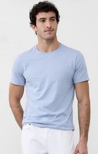 NWOT 2025 Banana Republic Men Premium T Shirt Morning Mist Blue Color Medium