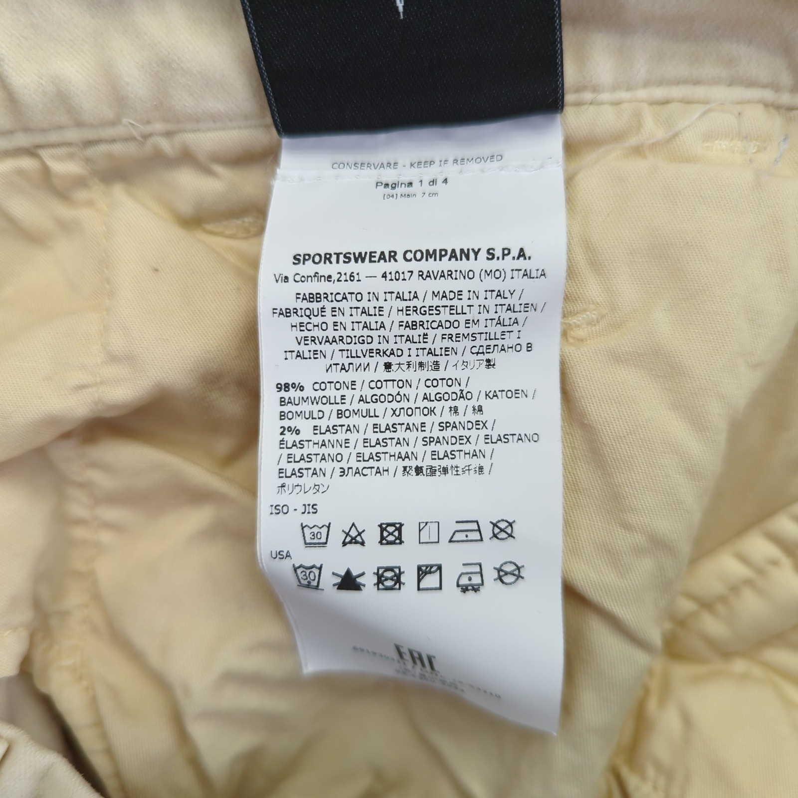 Stone Island Cargo Pants Beige Cotton Blend Men's 31 Made in Italy thumbnail 8