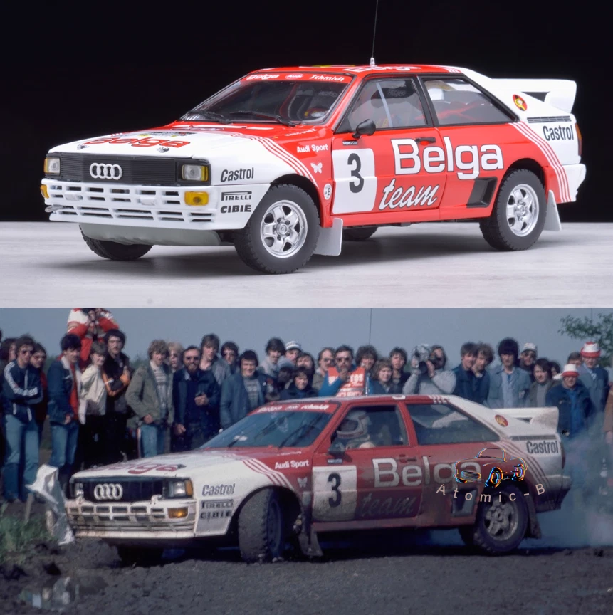 Miniature Sunstar 1/18 – Audi Quattro 1983 – Marron Havana – Diecast – Occasion