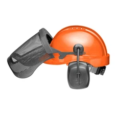Delta Plus CU-30R 6-PT Ratchet Adj. Non-Vented Helmet w/ Nylon Mesh Visor