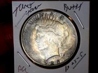 PEACE SILVER DOLLAR 1923 S BU++ TARGET RAINBOW BETTER DATE 90% SILVER