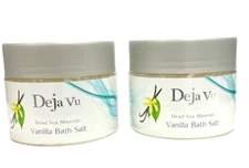 Deja Vu Dead Sea Minerals Vanilla Bath Salt (Total Weight: 17.7oz) Lot Of 2! NEW