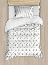 Image of Panda Duvet Cover Set Bamboo Branches with Heads