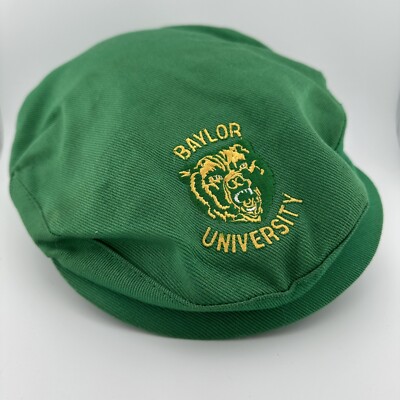 Vtg Baylor Bears Snapback Newsboy Hat L Koza s Caps University Sports Cap USA
