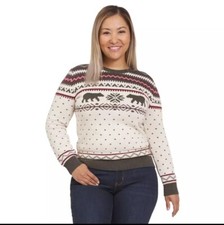 Lands' End Women's Family Holiday Sweater Size Medium New