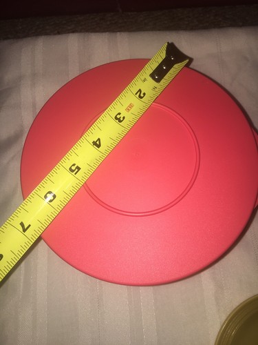 TUPPERWARE NEW Impressions Bowl 5 1/2 Cups & 2 Cups Coral/Org-Store Serve Mix - Picture 11 of 12