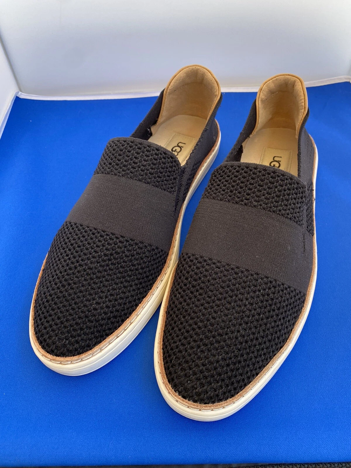 Scarpe da ginnastica casual UGG US 10 SAMMY nere slip on in maglia 1016756 L@@K!!