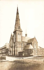 Postcard RPPC Church AZO Stamp Box