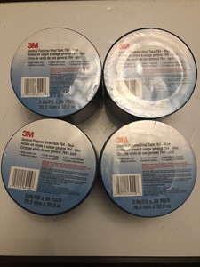 Limited To One Piece 3m General Purpose Vinyl Tape 764 Blue 3 Po X 36 Yd Lot Of 4 Rolls The Genuine Product Has A Warranty Www Globalwealths Org