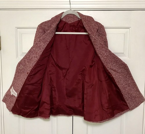 Vtg 70’s Maroon Tweed Pant Suit by Orlando Piluso for Boutique West - Size 12 - Picture 12 of 24