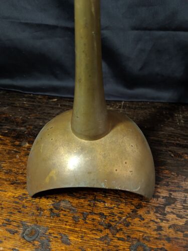 Vintage Tall Brass Candle Holder Atomic Mid Century Modern MCM 1960 Modernist - Picture 8 of 11