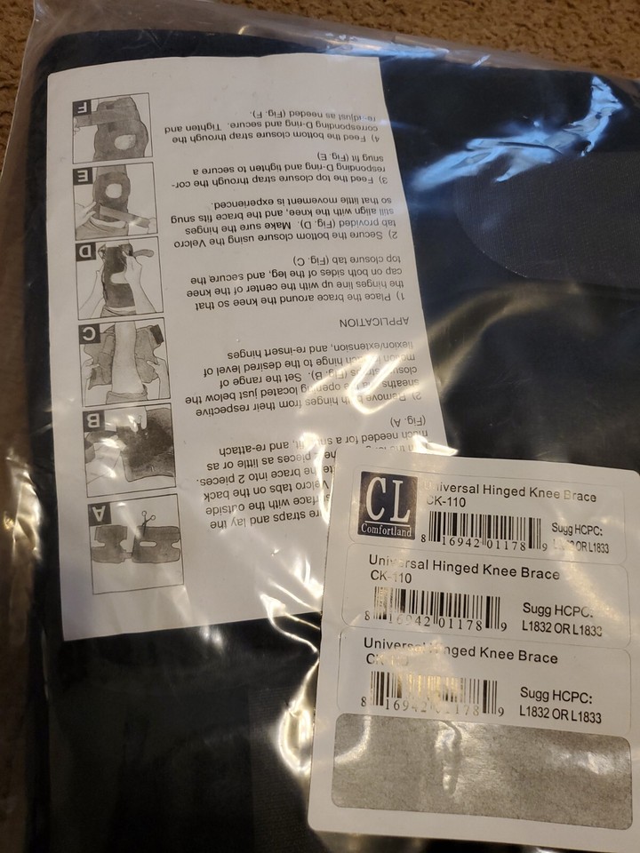 Comfortland Universal Hinged Knee Brace (L1832L1833) Left or Right