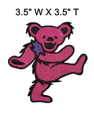 GRATEFUL DEAD 3.5 INCH IRON-ON EMBROIDERED PATCHES MUSIC DECORATIVE APPLIQUE 