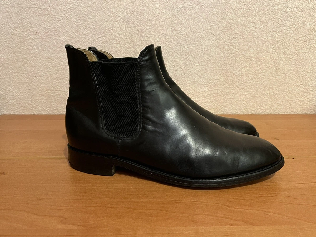 Loake Black Leather Boots Size Made in England | eBay