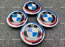 Bmw 50th Anniversary White Blue Alloy 56mm 68mm Wheel Center Cap Hub Caps