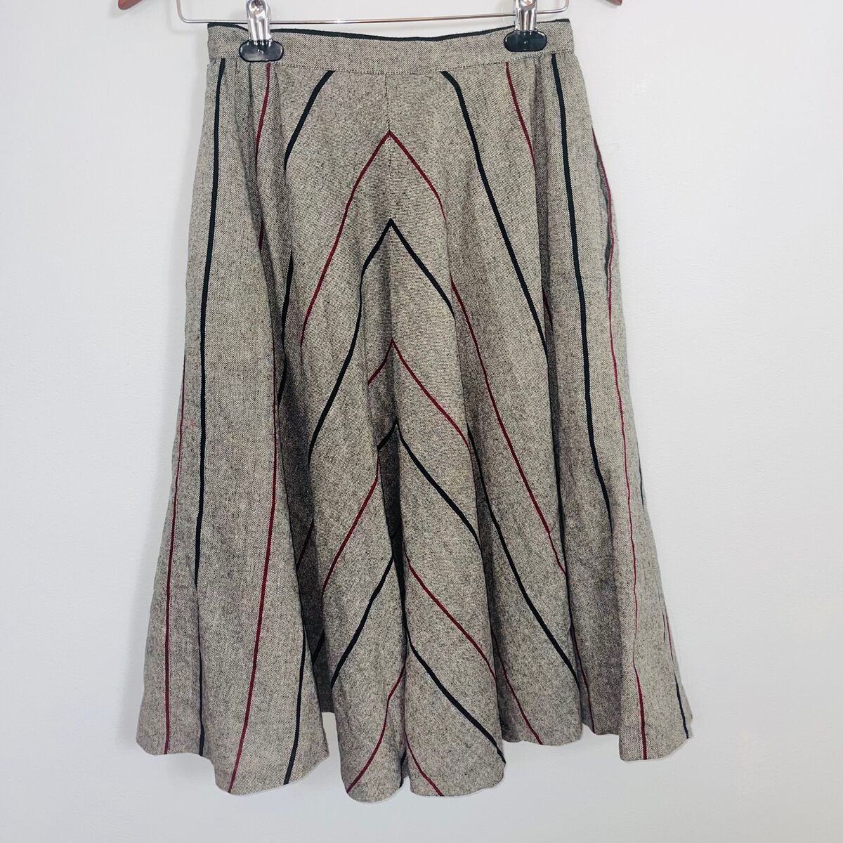 Judy's Place Womens Skirt SZ 8 Gray Black A Line Flare Wool Judy's Place Womens Skirt SZ 8 Gray Black A Line Flare Wool
