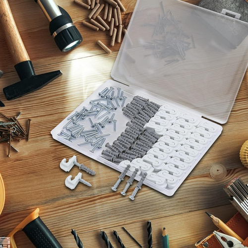 24 Stück Weiß Daunen Wandclip Schrank Regale Clips Draht Regal Schlaufe Clips - Bild 7 von 12