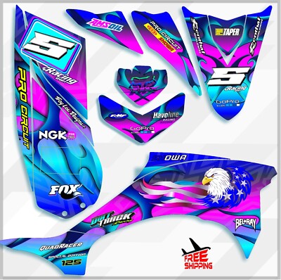 Kit Graphique Complet Autocollants Décalcomanies Pour Quad Pentora 125cc - Personnalisation