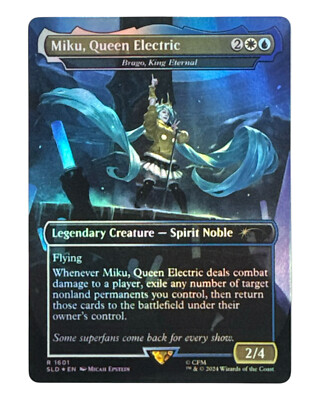 MTG | Miku, Queen Electric / Brago, King Eternal | Hatsune Miku | Foil | NM | EN