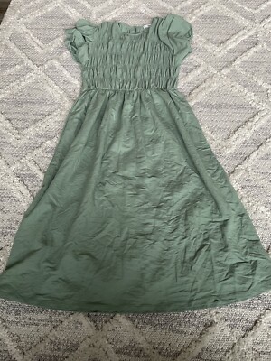 MNG Mango Sage Green Dress Women's Size 10 USA | XL EUR Pre owned | eBay
