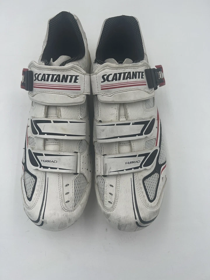 Zapatos de ciclismo Scattante Ferraci para hombre blancos talla 48 (US 14) Foto 2 de 4