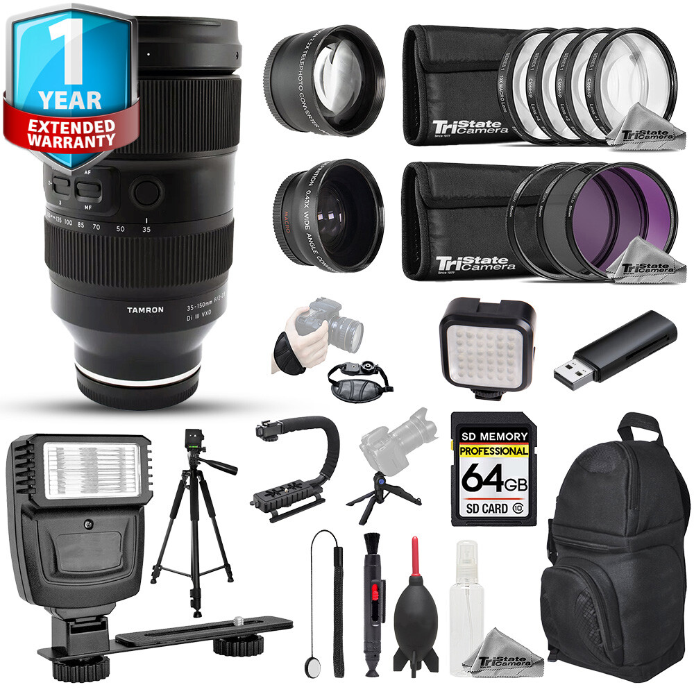 Tamron 35-150mm f/2-2.8 Di III VXD Lens - 23pc 64GB Ultra Bundle +