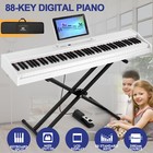 Full Size 88Key White Digital Piano Semi Weighted Electric Keyboards Stand,Pedal