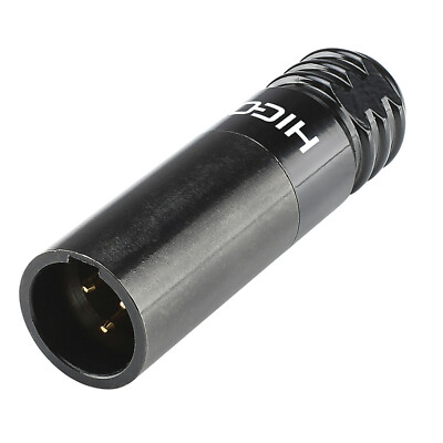 HICON Mini XLR 3-pol Stecker männlich / male / max Kabel-Ø 5,0mm | HI-XMCM3-B