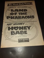 Leroy Holmes and Art Mooney Rare Original 1955 MGM Promo Poster Ad Framed!