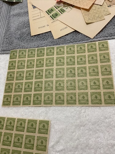 GERMANY-(-1923-)-4.000.000 Mark-INFLATION lot Of Blocks /FAULTS-SEE PHOTOS.#5 - Picture 4 of 12